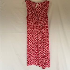 Pink geometrical print sleeveless dress